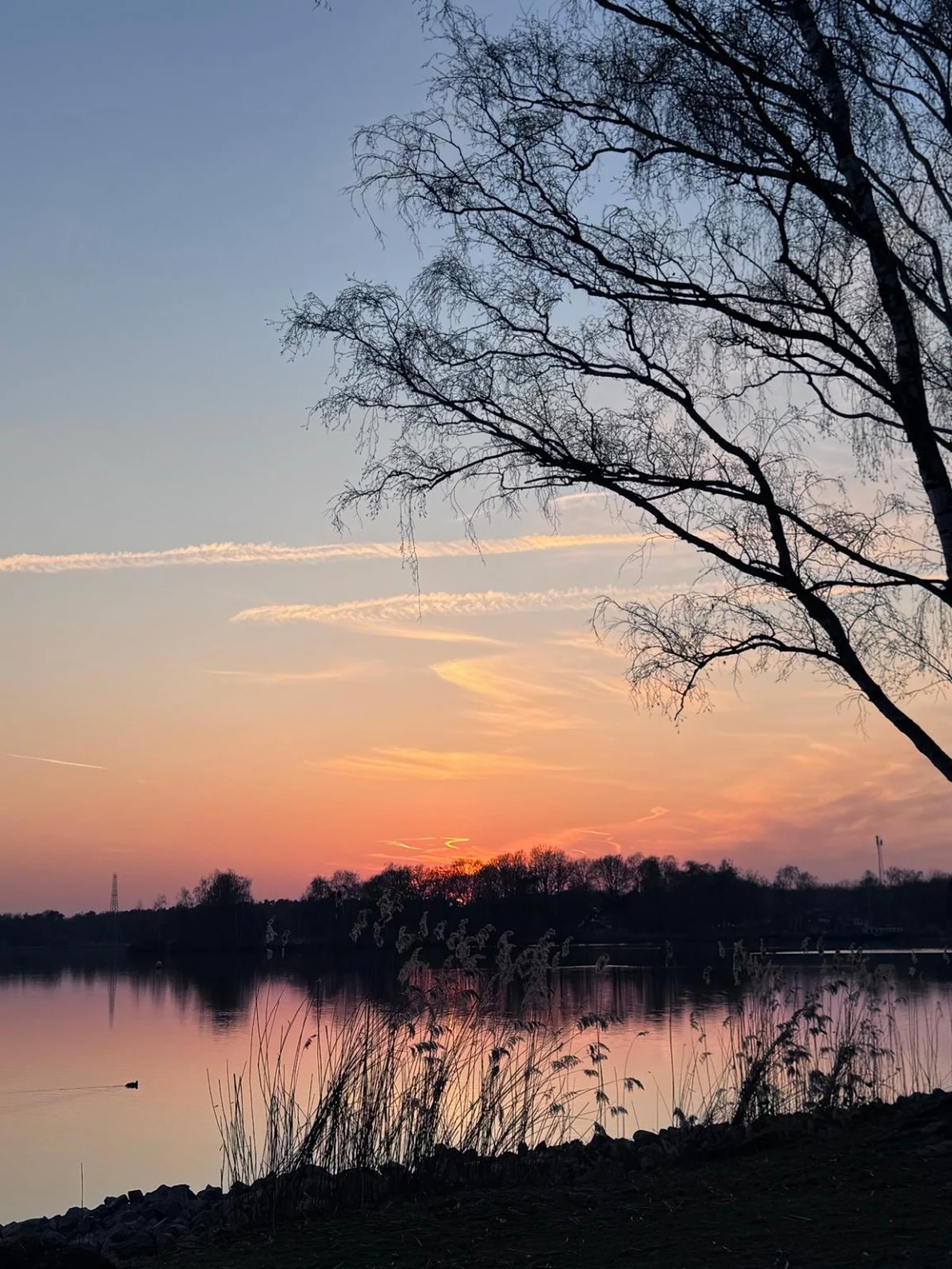 Zonsondergang aan het water